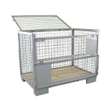 Gitterboxpalette mit Deckel