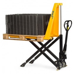 Hydraulischer Scheren-Gabelhubwagen mit Waage 2