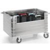 Alu-Transportwagen mit Seitenwandausschnitt - 250 mm hoch