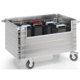 Alu-Transportwagen mit Seitenwandausschnitt - 250 mm hoch