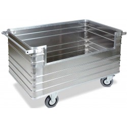 Alu-Transportwagen mit Seitenwandausschnitt - 250 mm hoch