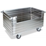 Alu-Transportwagen mit Seitenwandausschnitt - 250 mm hoch