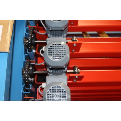 Schubfachregal für Bleche - mit E-Antrieb