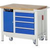 Mobile Werkbank - 4 Schubladen, Einschiebetür