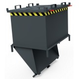 Automatischer Klappbodenbehälter, Deckel, Zentrierwänden, Kranösen - Füße