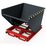 Selbstkipper mit automatischer Auslösefunktion - mit Palettenunterbau, Traglast bis 3.000 kg
