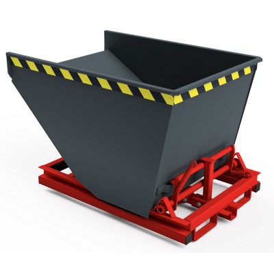 Selbstkipper mit automatischer Auslösefunktion - mit Palettenunterbau, Traglast bis 3.000 kg