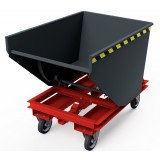 Selbstkipper mit automatischer Auslösefunktion - mit Radunterbau, Traglast bis 1.300 kg