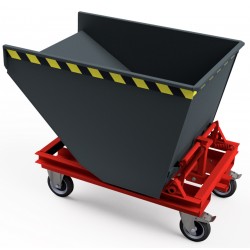 Selbstkipper mit automatischer Auslösefunktion - mit Radunterbau, Traglast bis 1.300 kg 2