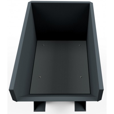 Kompakt-Kippbehälter 500, Ablaufhahn, Herausnehmbarer Siebboden, Hydraulische Kippbremse, Vollgummi-Radsatz