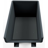 Kompakt-Kippbehälter 500, Ablaufhahn, Herausnehmbarer Siebboden, Hydraulische Kippbremse, Vollgummi-Radsatz