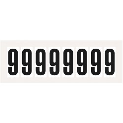 Selbstklebende Zahl 9, VPE 10/ Bogen