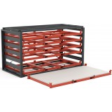 Flachpaletten-Magazin FPM - Staplertaschen integriert