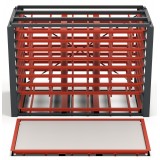 Flachpaletten-Magazin FPM - Staplertaschen untergebaut