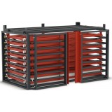 Schubfachregal für Bleche - ohne Tiefenauflagen