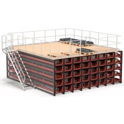 Wabenregal ausziehbar - Tiefe 6.600 mm