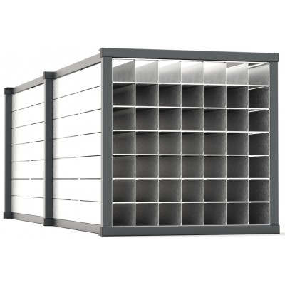 Wabenregal starr - Tiefe 3.000 mm