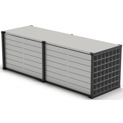 Dachverkleidung für Wabenregal starr