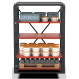 Schwerlastregal starr | 66% Auszug