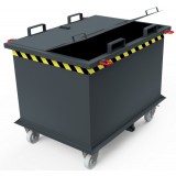 Automatischer Klappbodenbehälter, Deckel, Zentrierwänden, Kranösen - Räder