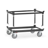 Paletten-Fahrgestell - Aufsetzrahmen grau