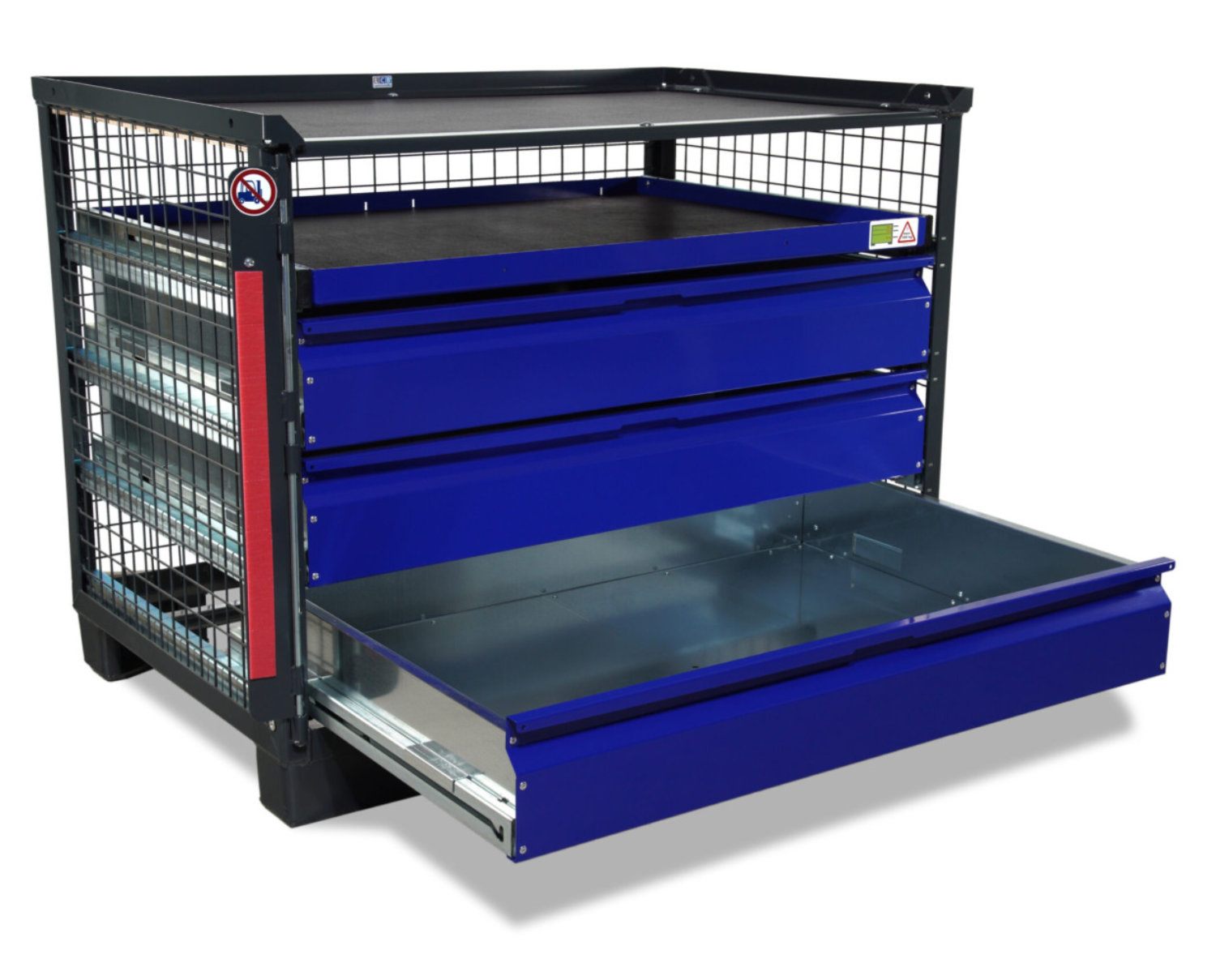 System-Gitterbox mit Schubladen