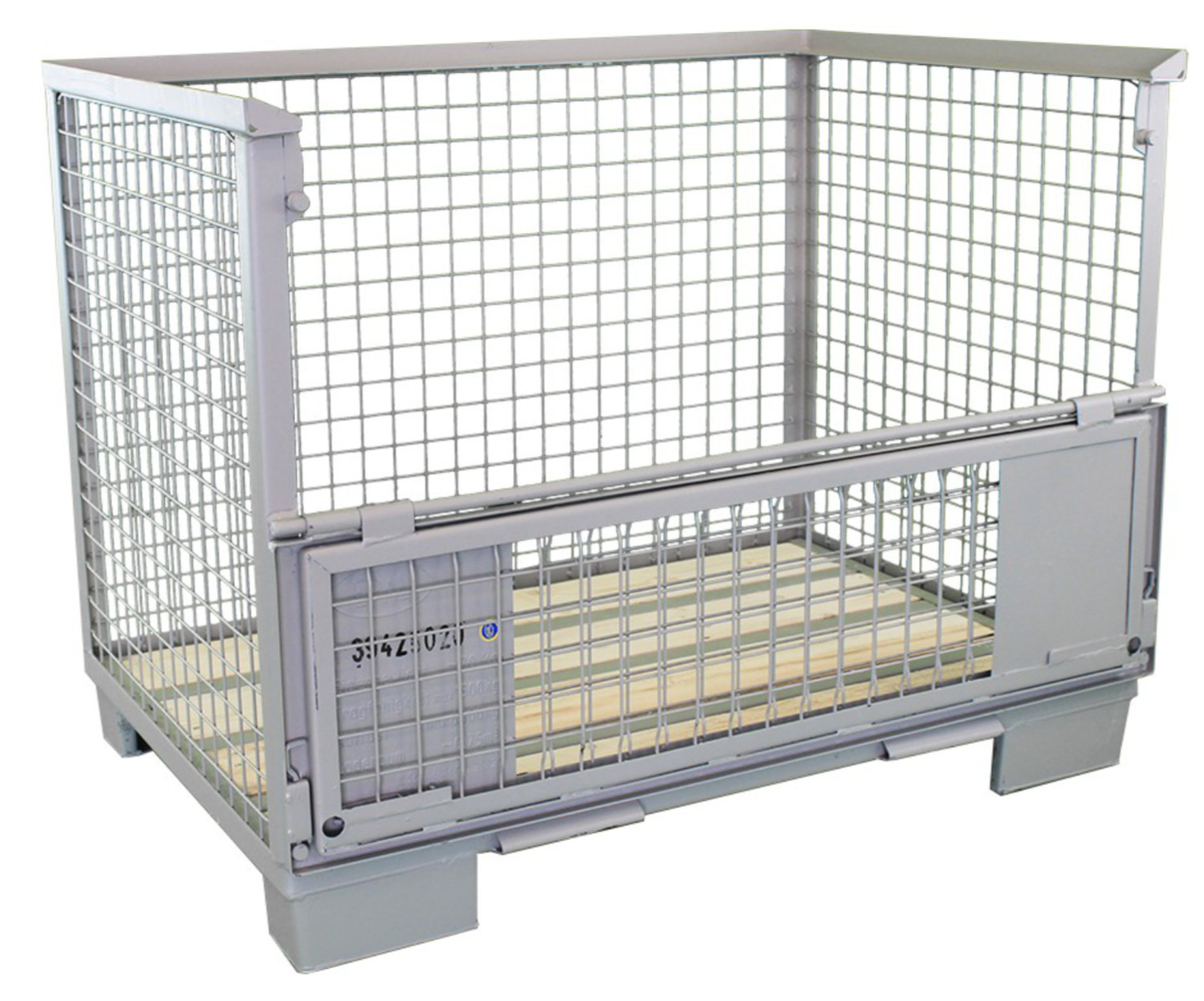 Gitterbox mit halb klappbarer Wand