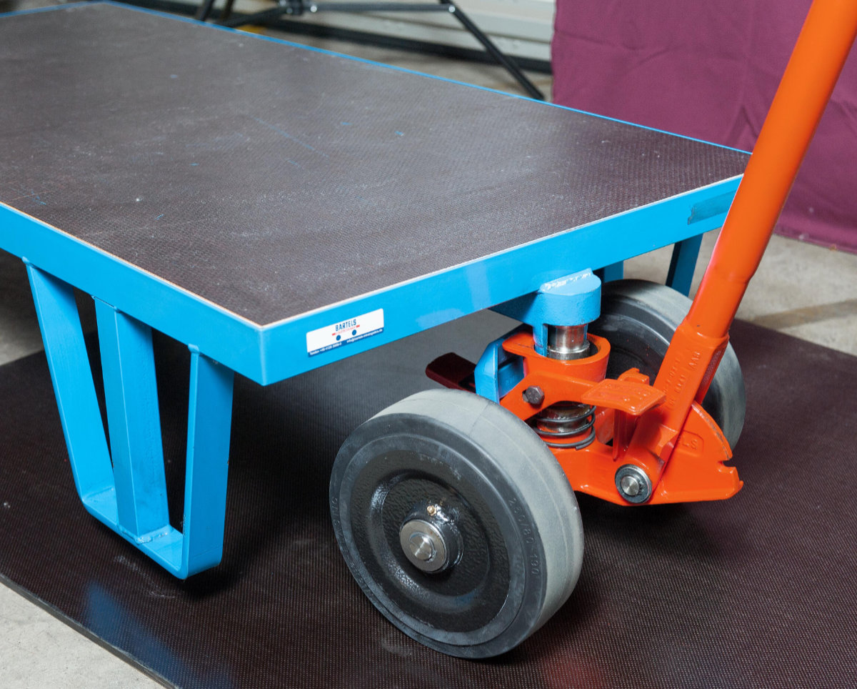 Rollplatte mit Hebelroller