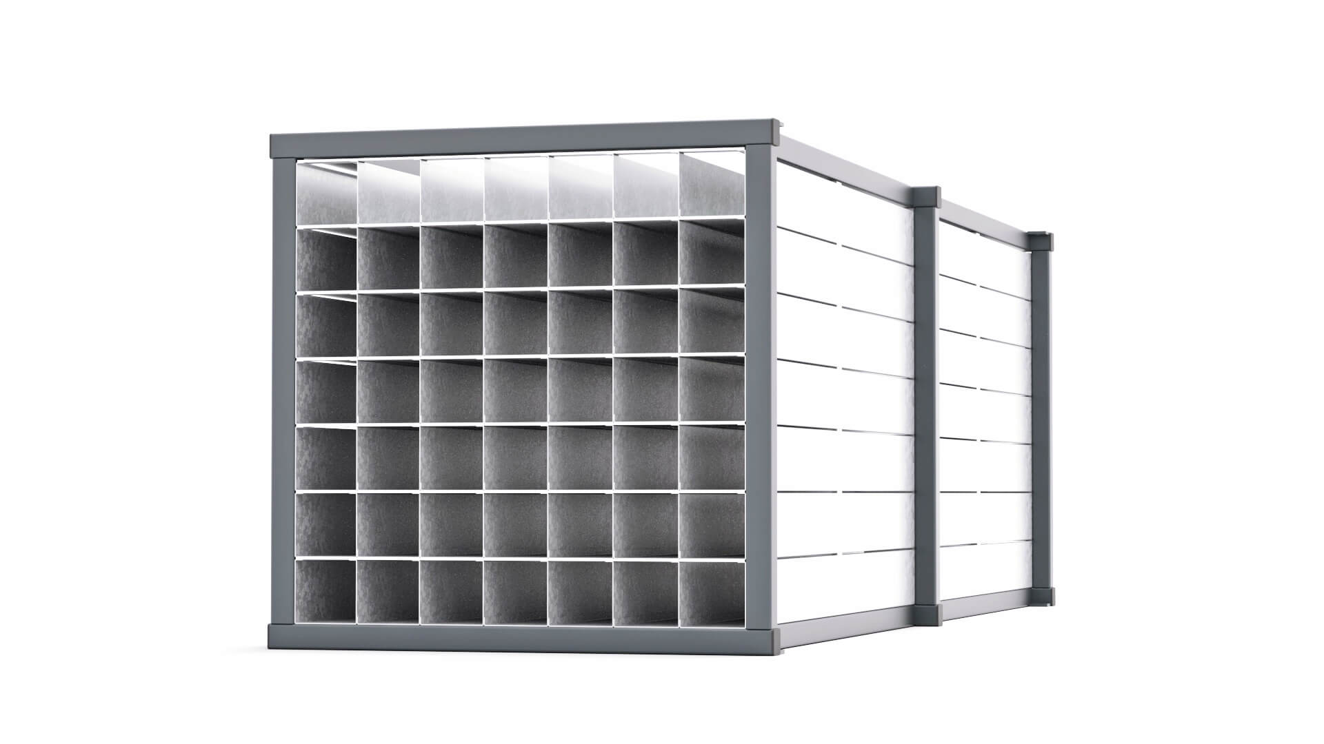 Wabenregal mit 3000 mm Tiefe